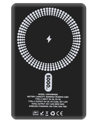 OBAL:ME MagNetix Powerbanka 5000mAh Black