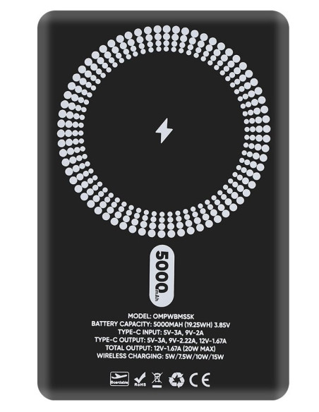 OBAL:ME MagNetix Powerbanka 5000mAh Black
