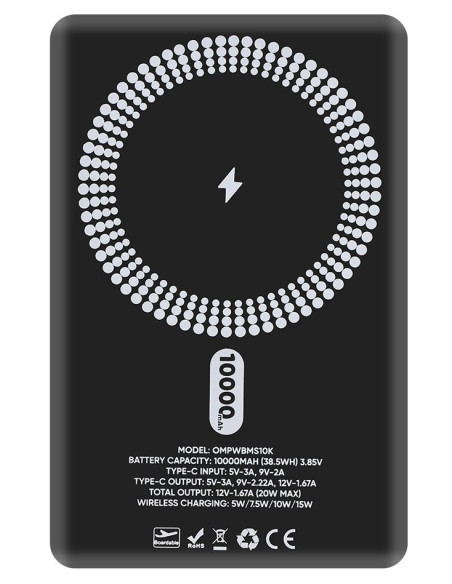 OBAL:ME MagNetix Powerbanka 10000mAh Black
