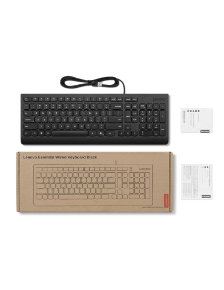 Lenovo Essential Wired Keyboard/Drôtové USB-A/RU/Čierna