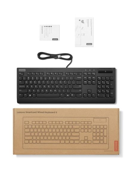 Lenovo Smartcard Wired Keyboard II AI-US Euro/Drôtové USB-A/US/Čierna