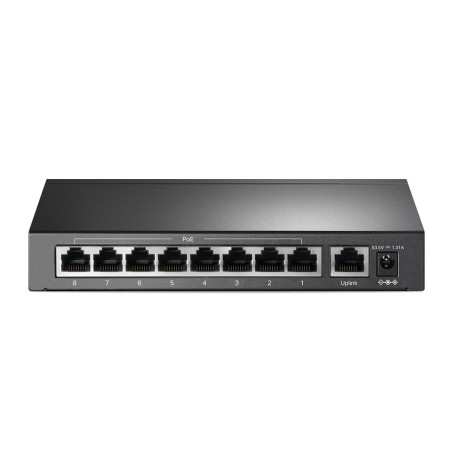 TP-Link TL-SF1009P 8x10/100 POE+ 65W, 1x10/100 RJ45 nonPOE, desktop CCTV switch, kov.