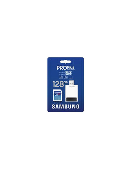 Samsung/SDXC/128GB/USB 3.0/USB-A/Class 10/+ Adaptér/Modrá