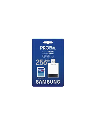 Samsung/SDXC/256GB/USB 3.0/USB-A/Class 10/+ Adaptér/Modrá