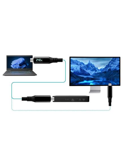 i-tec Thunderbolt 4/USB4 Class Pro Cable 240W s LCD (40Gbps, 150cm)