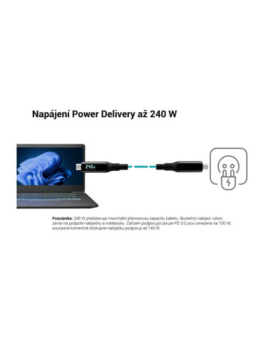 i-tec Thunderbolt 4/USB4 Class Pro Cable 240W s LCD (40Gbps, 150cm)