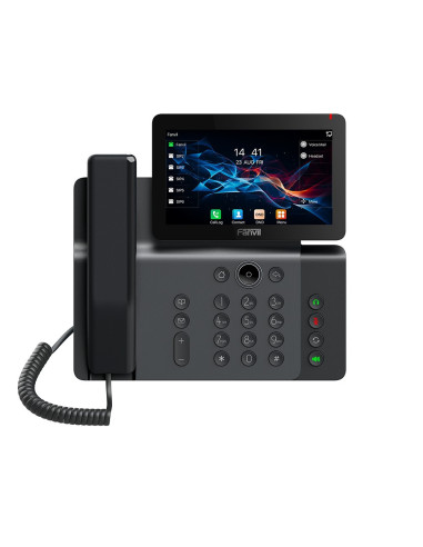 Fanvil V66 SIP telefón, 7" bar.disp., WiFi, BT, dual Gbit, PoE, H.264