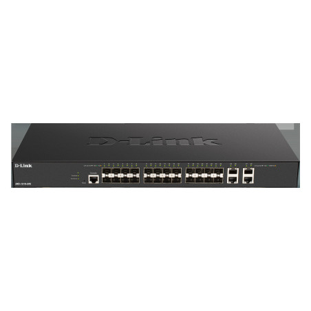 D-Link DXS-1210-28S 24 x 10 G SFP+ portov + 4 x 10 G Base-T portov Smart Managed Switch