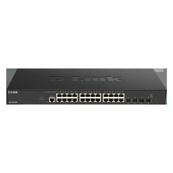D-Link DXS-1210-28T 24 x 10 G Base-T portov + 4 x 10 G/25 G SFP28 portov Smart Managed Switch