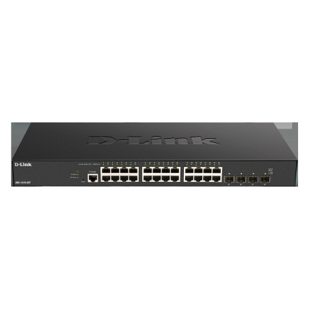 D-Link DXS-1210-28T 24 x 10 G Base-T portov + 4 x 10 G/25 G SFP28 portov Smart Managed Switch
