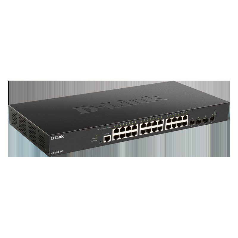 D-Link DXS-1210-28T 24 x 10 G Base-T portov + 4 x 10 G/25 G SFP28 portov Smart Managed Switch