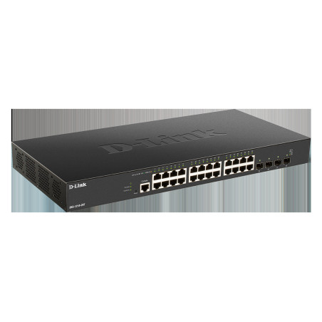 D-Link DXS-1210-28T 24 x 10 G Base-T portov + 4 x 10 G/25 G SFP28 portov Smart Managed Switch