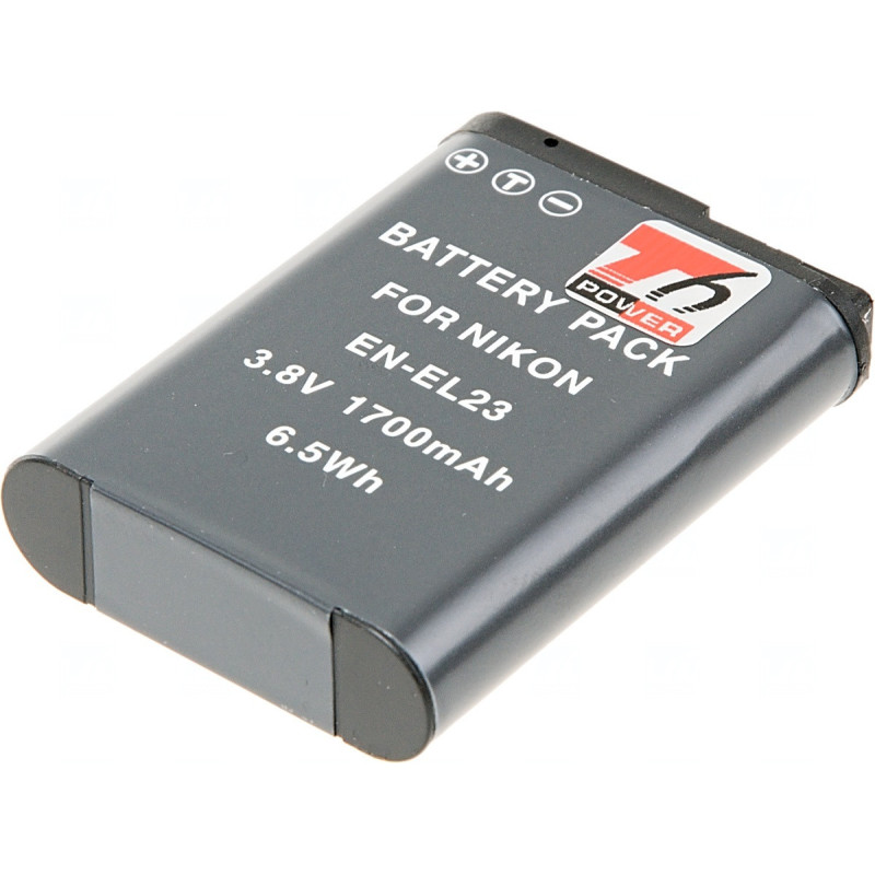 Batéria T6 power Nikon EN-EL23, 1700mAh, čierna