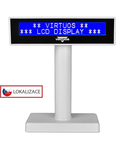 LCD displej Virtuos FL-2026MB 2x20, USB biely