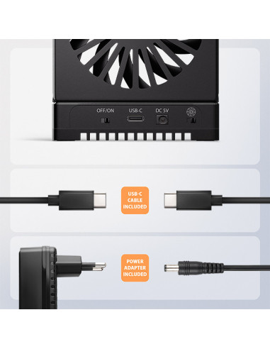 AXAGON ADSA-M2C22, USB-C 20Gbps dokovacia stanica pre 2× M.2 NVMe/SATA SSD s funkciou klonovania