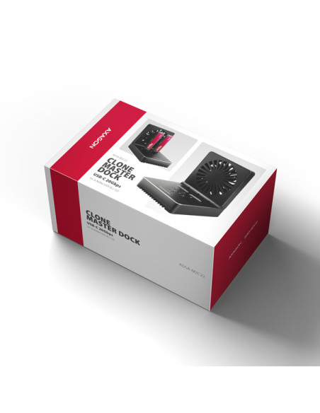 AXAGON ADSA-M2C22, USB-C 20Gbps dokovacia stanica pre 2× M.2 NVMe/SATA SSD s funkciou klonovania