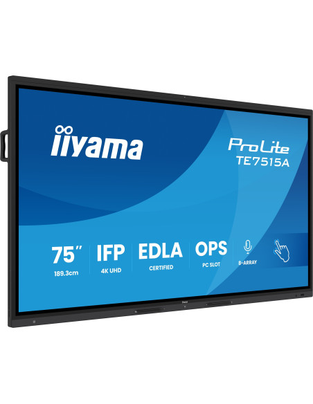 75" iiyama TE7515A-B2AG: IPS, 4K, EDLÁ, NFC