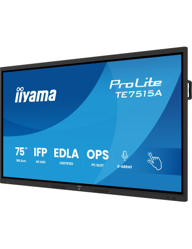75" iiyama TE7515A-B2AG: IPS, 4K, EDLÁ, NFC