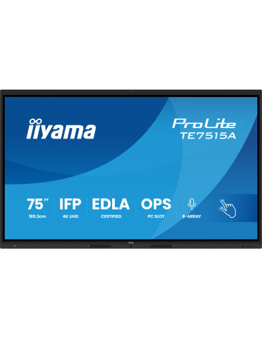 75" iiyama TE7515A-B2AG: IPS, 4K, EDLÁ, NFC