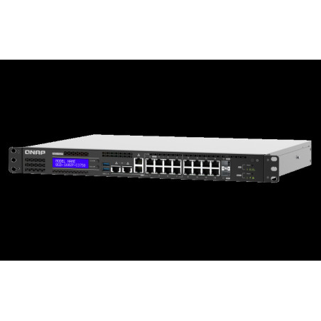QNAP riadený switch QGD-1602P-C3758-16G (8x GbE PoE + 8x 2,5 GbE PoE + 2x 10GbE SFP+ / 16GB RAM)