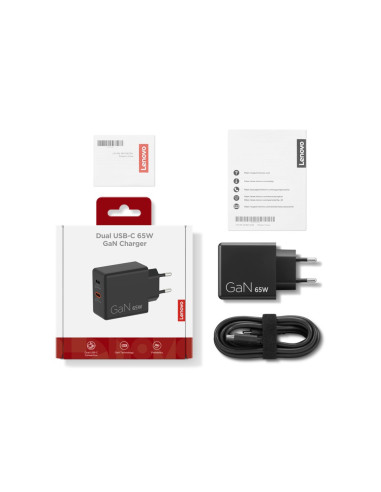 Lenovo Dual USB-C 65W GaN Charger