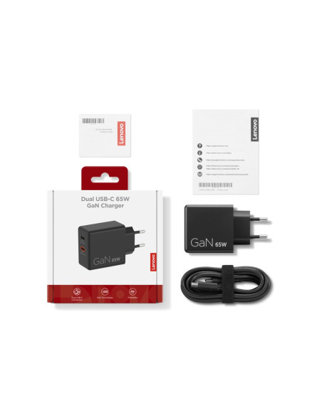 Lenovo Dual USB-C 65W GaN Charger
