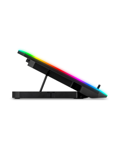 EVOLVEO CoolPro, chladiaca podložka pod notebook, 2x ventilátor, RGB podsvietenie, čierna