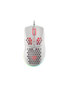 Genesis herná optická myš KRYPTON 555/Herná/Optická/8 000 DPI/Drôtová USB/Biela