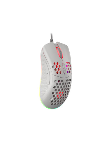 Genesis herná optická myš KRYPTON 555/Herná/Optická/8 000 DPI/Drôtová USB/Biela