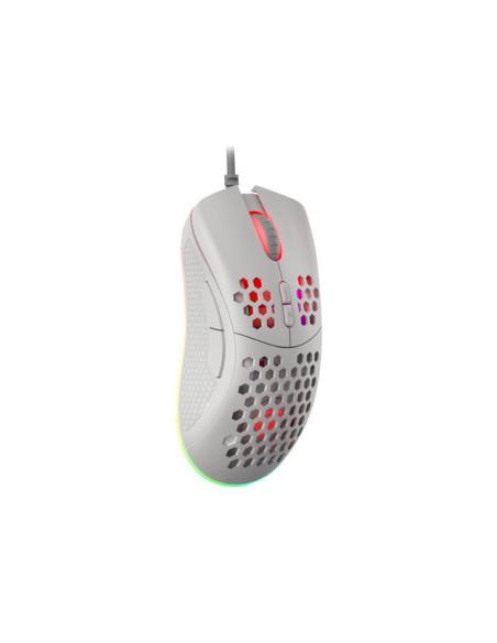 Genesis herná optická myš KRYPTON 555/Herná/Optická/8 000 DPI/Drôtová USB/Biela