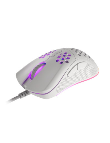 Genesis herná optická myš KRYPTON 555/Herná/Optická/8 000 DPI/Drôtová USB/Biela