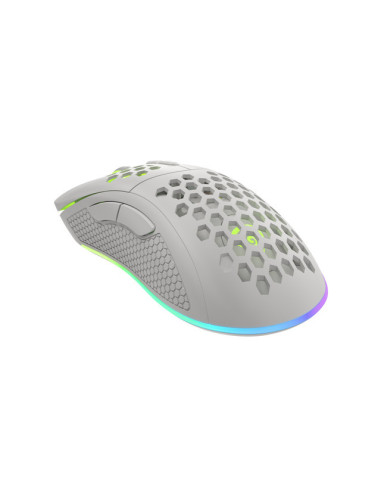 Genesis herná optická myš KRYPTON 555/Herná/Optická/8 000 DPI/Drôtová USB/Biela