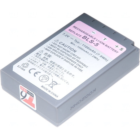 Batéria T6 Power Olympus BLS-5, PS-BLS5, 1100mAh, 7,9Wh, sivá