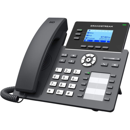 Grandstream GRP2604 SIP telefón, 2,48" LCD podsv. displej, 6 SIP účty, 10BLF hr., 2x1Gbit porty