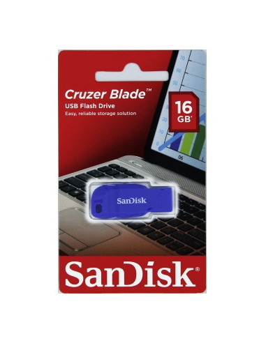 SanDisk Cruzer Blade 16GB USB2.0 elektricky modrá