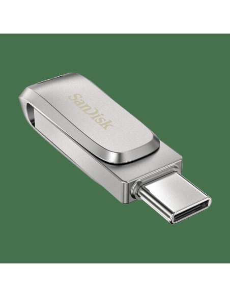 SanDisk Ultra Dual Drive Luxe/128GB/USB 3.1/USB-A + USB-C/Strieborná