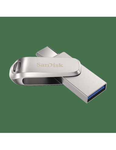 SanDisk Ultra Dual Drive Luxe/128GB/USB 3.1/USB-A + USB-C/Strieborná