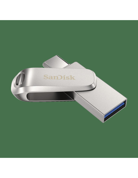SanDisk Ultra Dual Drive Luxe/128GB/USB 3.1/USB-A + USB-C/Strieborná