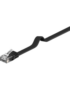 PremiumCord Plochý patch kábel UTP RJ45-RJ45 CAT6 1m čierna