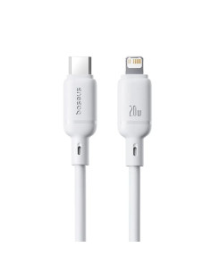 Baseus Rýchlonabíjací kábel Silky USB-C/Lightning 1m 20W biely