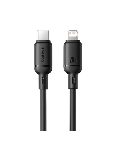 Baseus Rýchlonabíjací kábel Silky USB-C/Lightning 1m 20W čierny