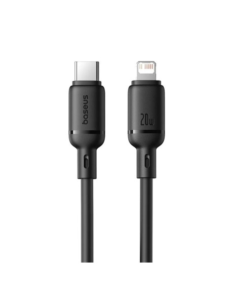 Baseus Rýchlonabíjací kábel Silky USB-C/Lightning 1m 20W čierny