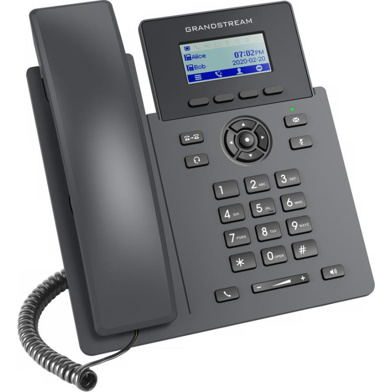 Grandstream GRP2601P SIP telefón, 2,21" LCD displej, 2 SIP účty, 100Mbit port, PoE