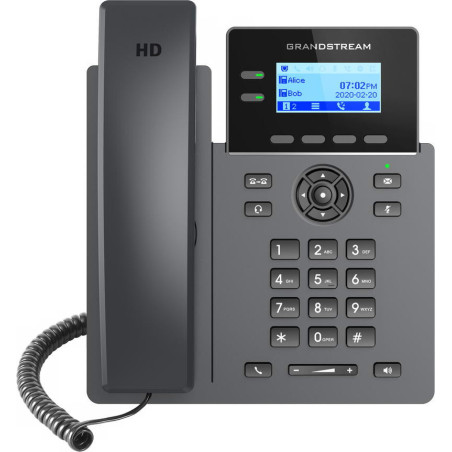 Grandstream GRP2602 SIP telefón, 2,21" LCD podsv. displej, 4 SIP účty, 2x100Mbit port