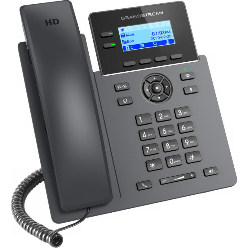 Grandstream GRP2602 SIP telefón, 2,21" LCD podsv. displej, 4 SIP účty, 2x100Mbit port