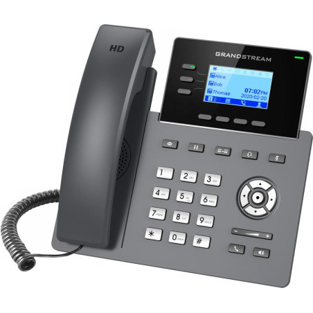 Grandstream GRP2603 SIP telefón, 2,48" LCD podsv. displej, 6 SIP účty, 2x1Gbit port