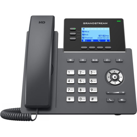 Grandstream GRP2603 SIP telefón, 2,48" LCD podsv. displej, 6 SIP účty, 2x1Gbit port