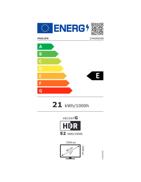 Philips Evnia/27M2N5500/00/27"/IPS/QHD/180Hz/1ms/Gray/3R