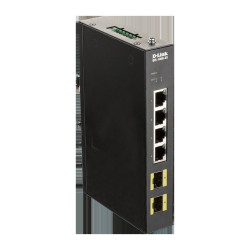 D-Link DIS-100G-6S Priemyselný Gigabit unmanaged switch, 4GbE, 2 SFP