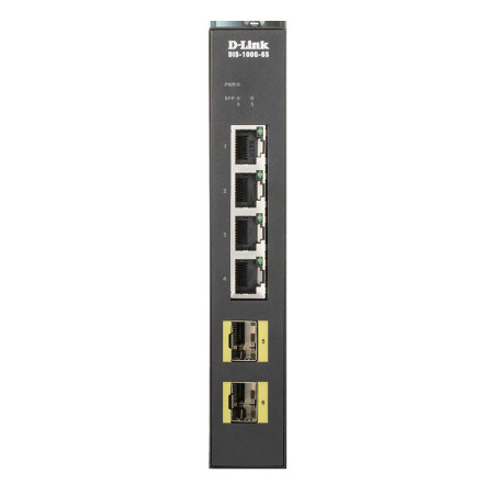 D-Link DIS-100G-6S Priemyselný Gigabit unmanaged switch, 4GbE, 2 SFP